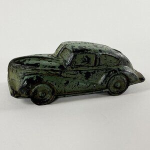 Vintage Sun Rubber Co. Sedan 1:43 Hard Rubber Dark Green Car Collectible Toy